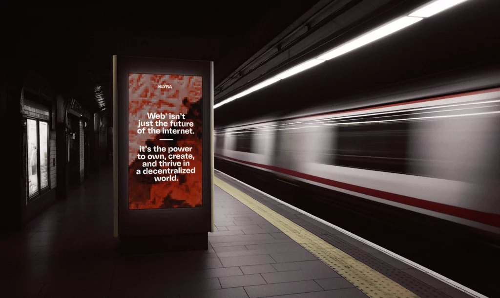 Campagne Klyra dans une station de métro